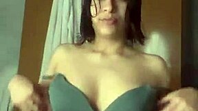 Horny Petite Latina Masturbates Pussy After Steamy Shower