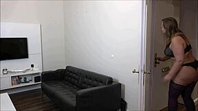 cucky watches live as wife gets bareback fucked bent over by huge cock friend.