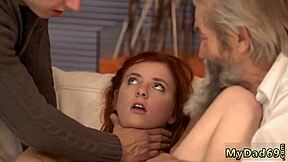 old mature man fucks young teen girl in unexpected hardcore session.