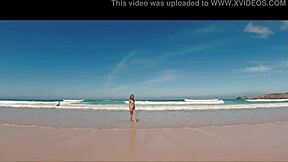 Sasha Ikeyeva Bikini Ass Tease on Spanish Doninos Beach