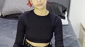 i interviewed this tiny emo goth teen before creampie casting fuck uh