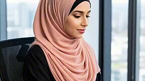 ARAB OFFICE GIRL SUCKS DEEPTHROATS THEN FUCKS PETITE PUSSY FOR CASH