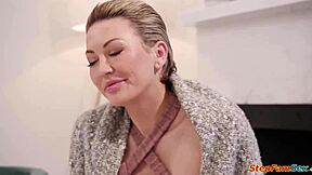Stepdaughter Begs for Mom's Black Cock Deepthroat Pounding
