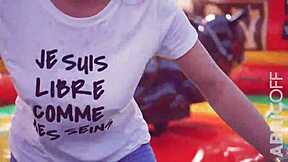 Abricoff Wet T-Shirt Lingerie Exhibitionist Milf Public Flashing