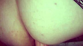 Juicy latina milf linda rides huge dildo solo close-up on valentines day