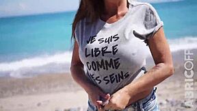 Abricoff Wet T-Shirt Lingerie Exhibitionist Milf Public Flashing