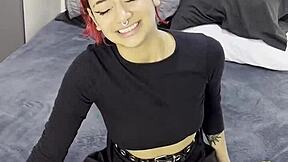 i interviewed this tiny emo goth teen before creampie casting fuck uh