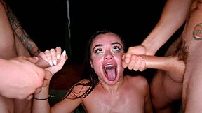 SQUIRT MACHINE FILLS MARTINA SMERALDI'S 2 HOLES WITH 3 MONSTER COCKS!