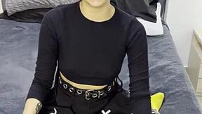 i interviewed this tiny emo goth teen before creampie casting fuck uh