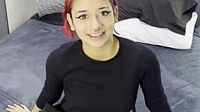 i interviewed this tiny emo goth teen before creampie casting fuck uh