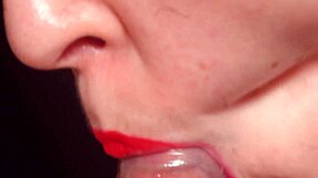 gf next door milf licks small cock condom blowjob super close-up pov