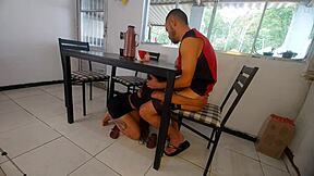 wife's hot friend teases me under table she had no clue as i fucked her tight