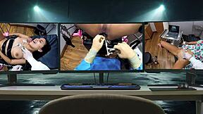 dr tampa sells ruby foxxx for kinky science experiments backstage in florida shower