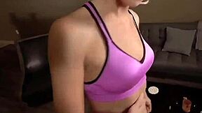 hot blonde stepdaughter khloe kapri takes stepdad's pov doggy