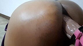 Huge Ass Trans Raven Farts Cum Noisily After Fat Anal Creampie And Dildo Play