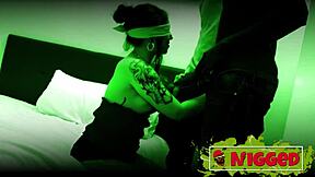 a beautiful young 18+ woman on blind date fucks two black guys interracial threesome