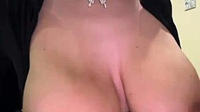 whoa check out my stepsister's huge milky natural tits on webcam