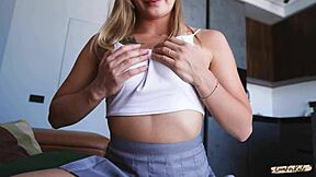 Your girlfriend watches me ride you cowgirl while she humiliates herself