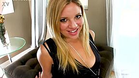 andrea acosta's cute petite latina pov blowjob swallows monster cum load down