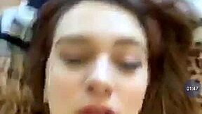 Big ass tits teen goes topless webcam tease