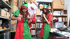 asian latina babes fucked hard by santa cop office??