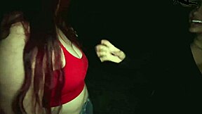 colombian milf plays street game bent over with black friend