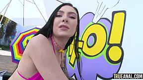 marley brinx and lily adams share anal creampie threesome riding cocks together