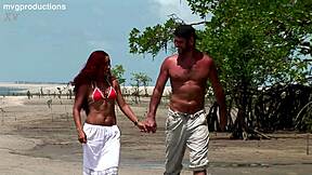 Does Outdoor Holiday Fuck Swell This Redhead Whore's Pussy?