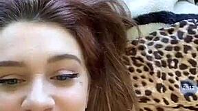 Big ass tits teen goes topless webcam tease