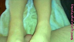 geile fsh oma teases young guy with nylon pantyhose foot fun