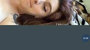 Big ass tits teen goes topless webcam tease