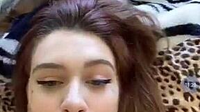 Big ass tits teen goes topless webcam tease