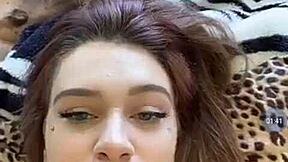 Big ass tits teen goes topless webcam tease