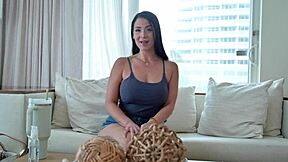 hot angry stepmom wants cum in mouth so she fucks young guy