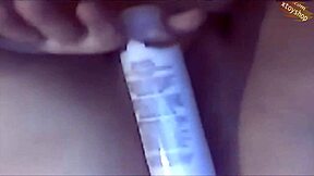 hot 4 fingers n bottle fuckin my tight teen hole deep