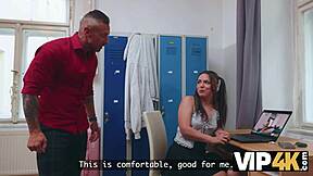 virtual game with girlfriend ends in real daddy creampie pussy pounding