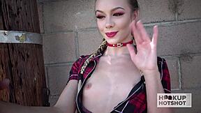 petite naomi swann chokes on bryan gozzling's cock in extreme rough sex