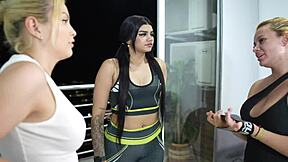 Workout turns wild as mia montiel and friend lick each others pussies