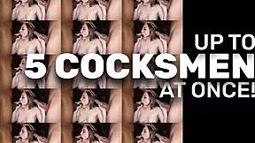 hey ronnie violet, ready for gangbang creampie? petite brunette gets fucked raw!