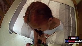 big ass thai gf rides monster cock homemade after karting date with boyfriend