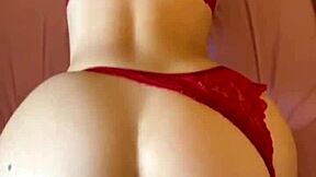 big ass college girl's red thong makes it pop? 🍑🔥