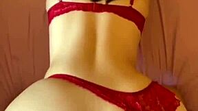 big ass college girl's red thong makes it pop? 🍑🔥