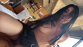 wanna feel her rimming your ass before she rides you deep in cowgirl then takes extreme doggy from brunette latina?