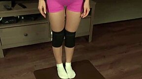 i showed stepbrother new yoga pose then he came all over my face and boobs