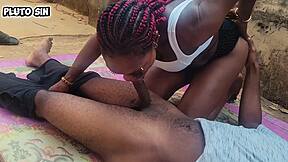 hey old guy fucks young stud's wet pussy outdoors!