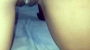 Horny couple licks then creampies tight teen vagina twice