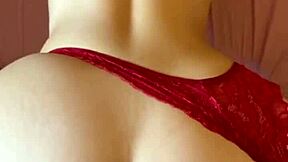 big ass college girl's red thong makes it pop? 🍑🔥
