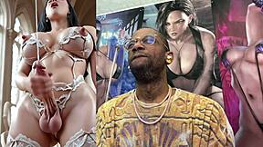 Mei big breast transgirl gets cock sucked on train