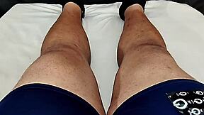 check my small foreskin dick cumming while gf masturbates her wet pussy