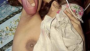 Stepbrother shaves stepsister's long hairless pussy and tight body bare